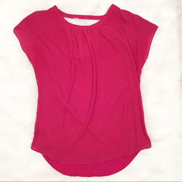 LOFT Tops - LOFT outlet red open back blouse medium